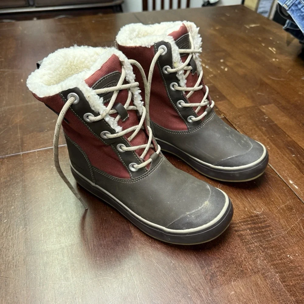 KEEN‎ Elsa Winter Waterproof Boots, Women's 5.5 W, Red Maroon 1017960